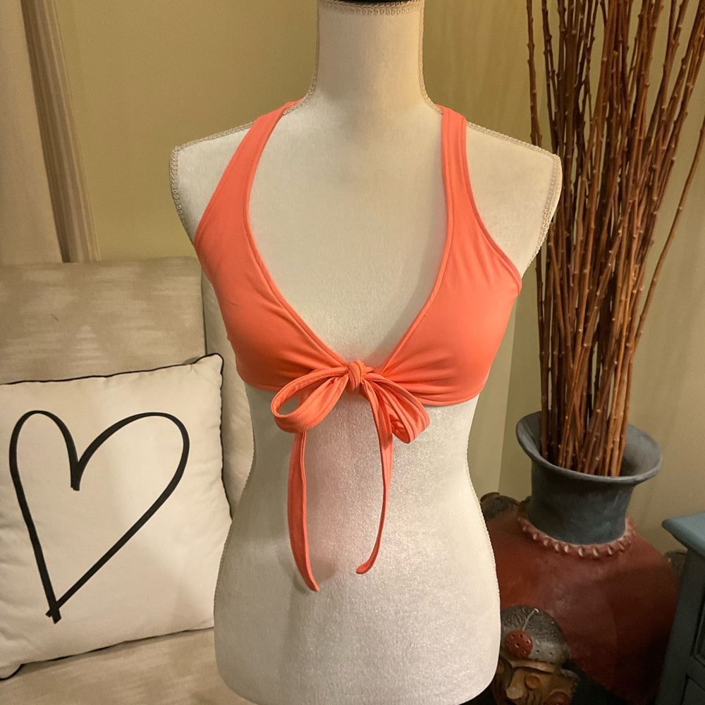 Red Carter Coral Bikini Top